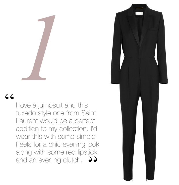 Click above for YSL's Tuxedo Jumpsuit